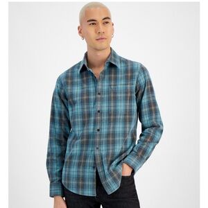 Sun + Stone Men's Leif Plaid Corduroy Shirt- Size Medium